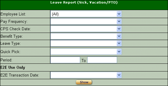 Image of Report - Leave Setup