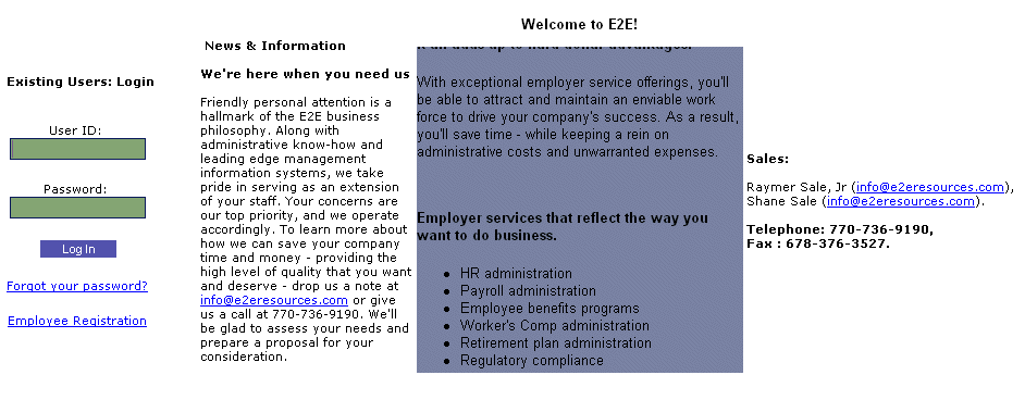 Image of website